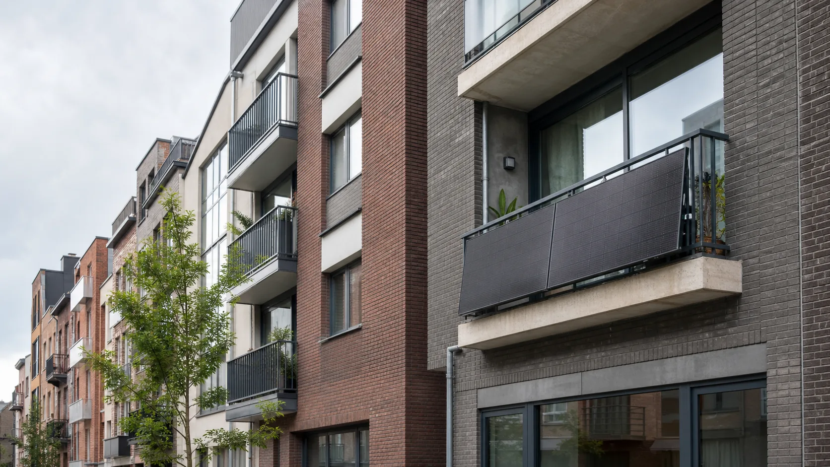Balcony PV project reference in Antwerp, Belgium