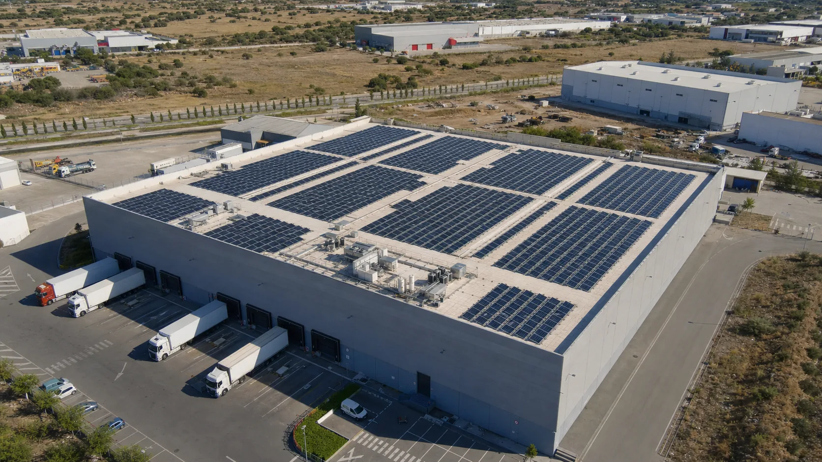 Logistics rooftop project reference in Portugal